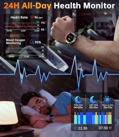 2025 Men’s Tactical Smart Watch