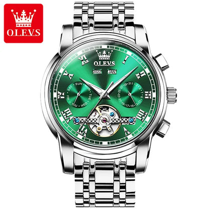 100% Original OLEVS Automatic Mechanical Couple Wrist Watches for Men and Women Waterproof Watches His or Hers Lover's Watch Set