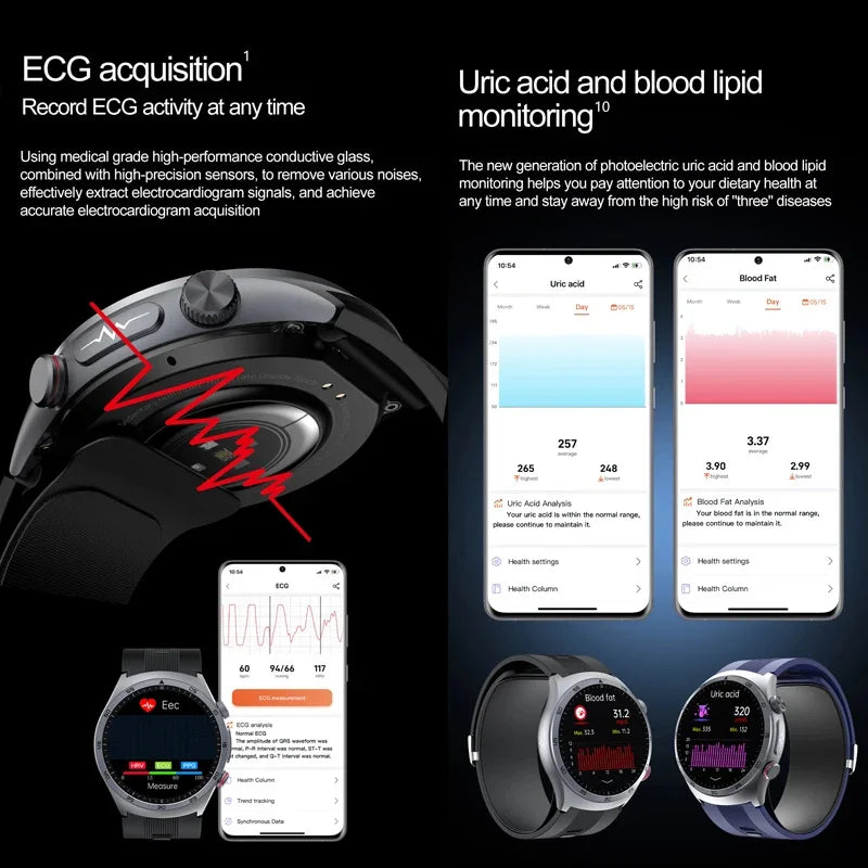 New AI ECG Health Smartwatch for Men