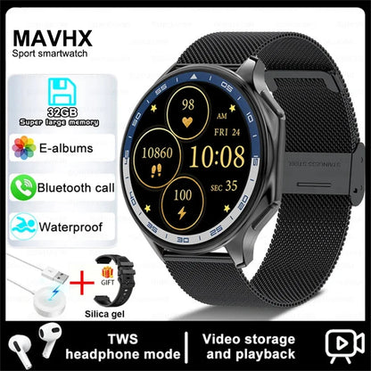 2025 AMOLED Smartwatch — 32GB HD Screen BT Call