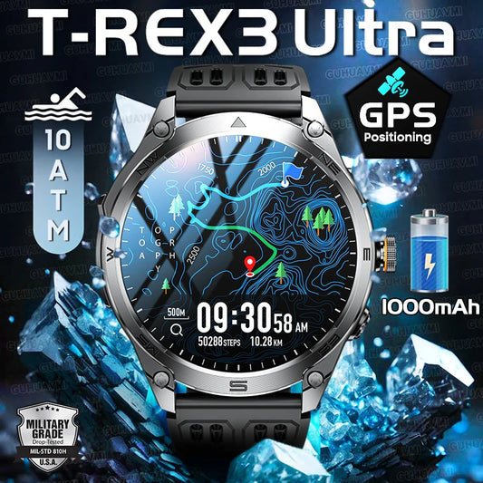 TRex 3 Ultra Outdoor Smartwatch — GPS 10 ATM 1000 mAh
