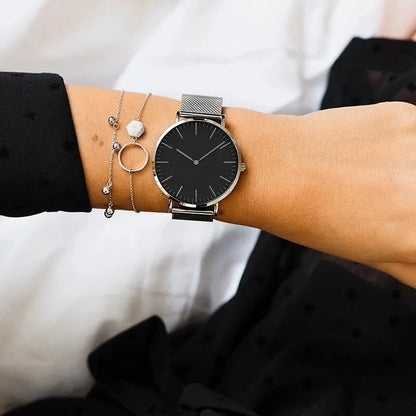 Urban Gear Co. Luxury Rose Gold Watch Women Bracelet Watches Brand Ladies Casual Quartz Watch Steel Women's Wristwatch