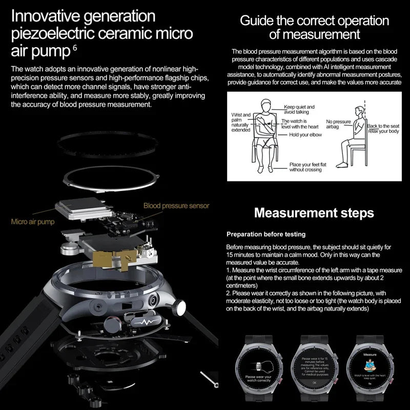 New AI ECG Health Smartwatch for Men
