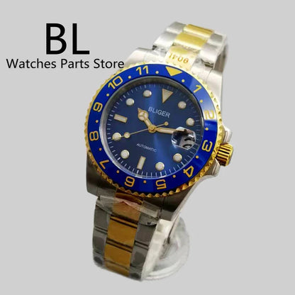 BLIGER 40mm Luxury Diver sapphire crystal