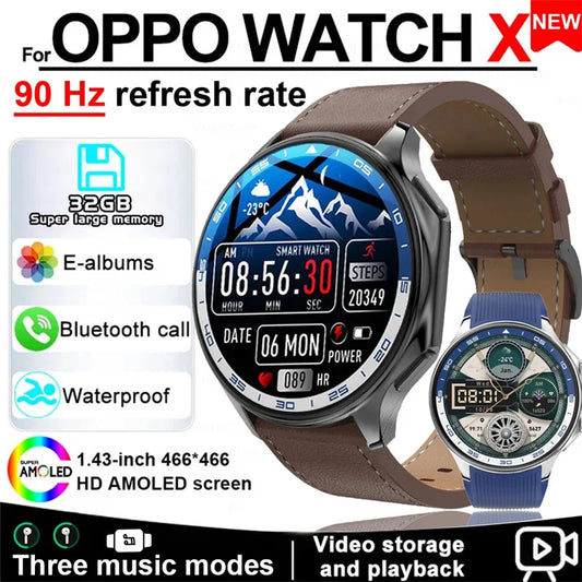 2025 AMOLED Smartwatch — 32GB HD Screen BT Call