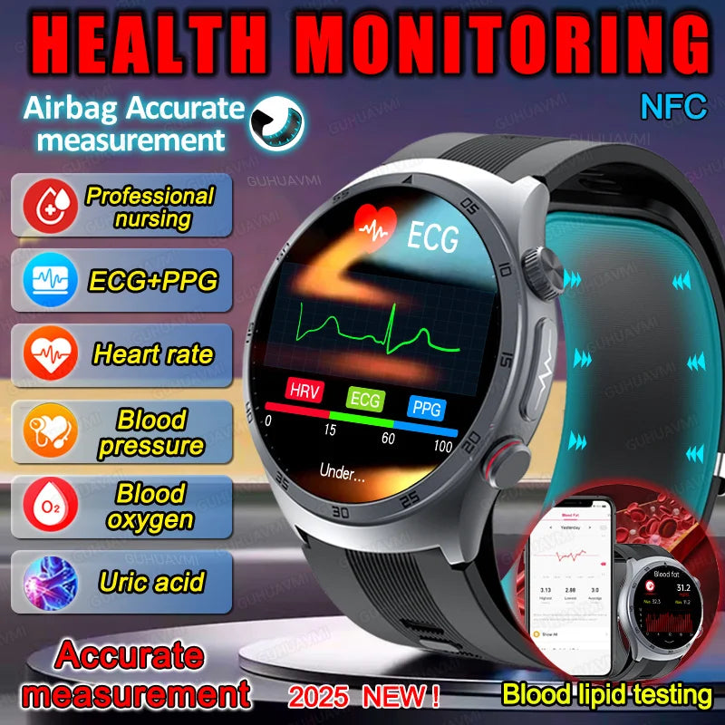 New AI ECG Health Smartwatch for Men