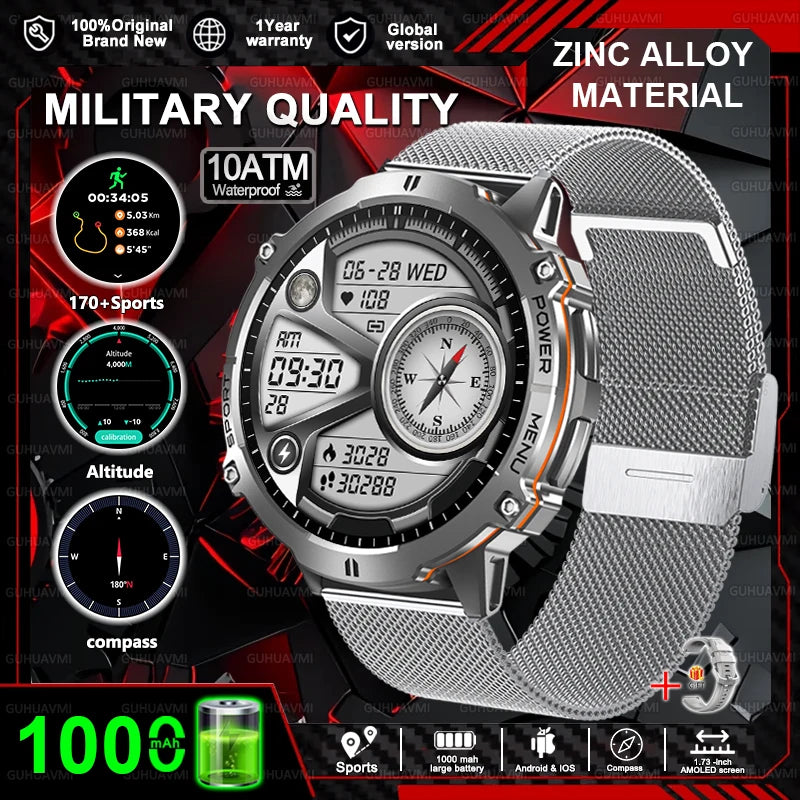 2025 Men’s Tactical Smart Watch