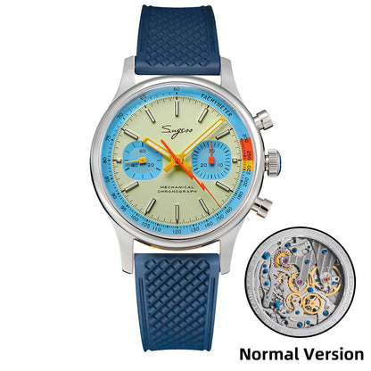 Sugess Men Mechanical Chronograph Seagull ST19