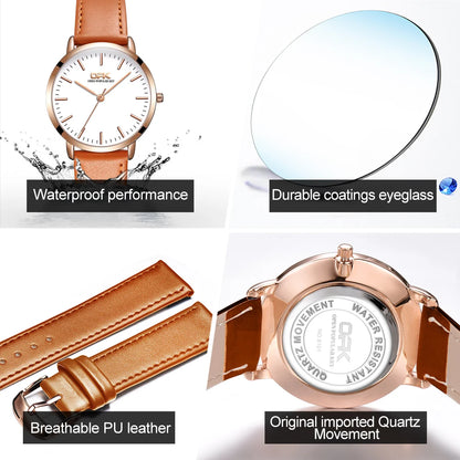 Urban Gear OPK 8101 Original Quartz Watch For Women Waterproof Leather Strap