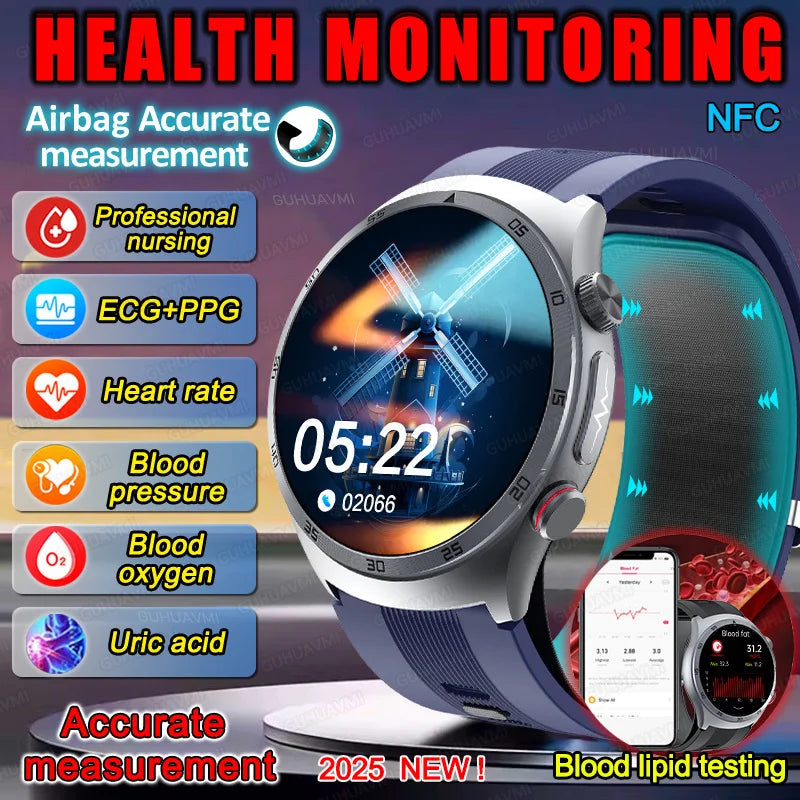 New AI ECG Health Smartwatch for Men