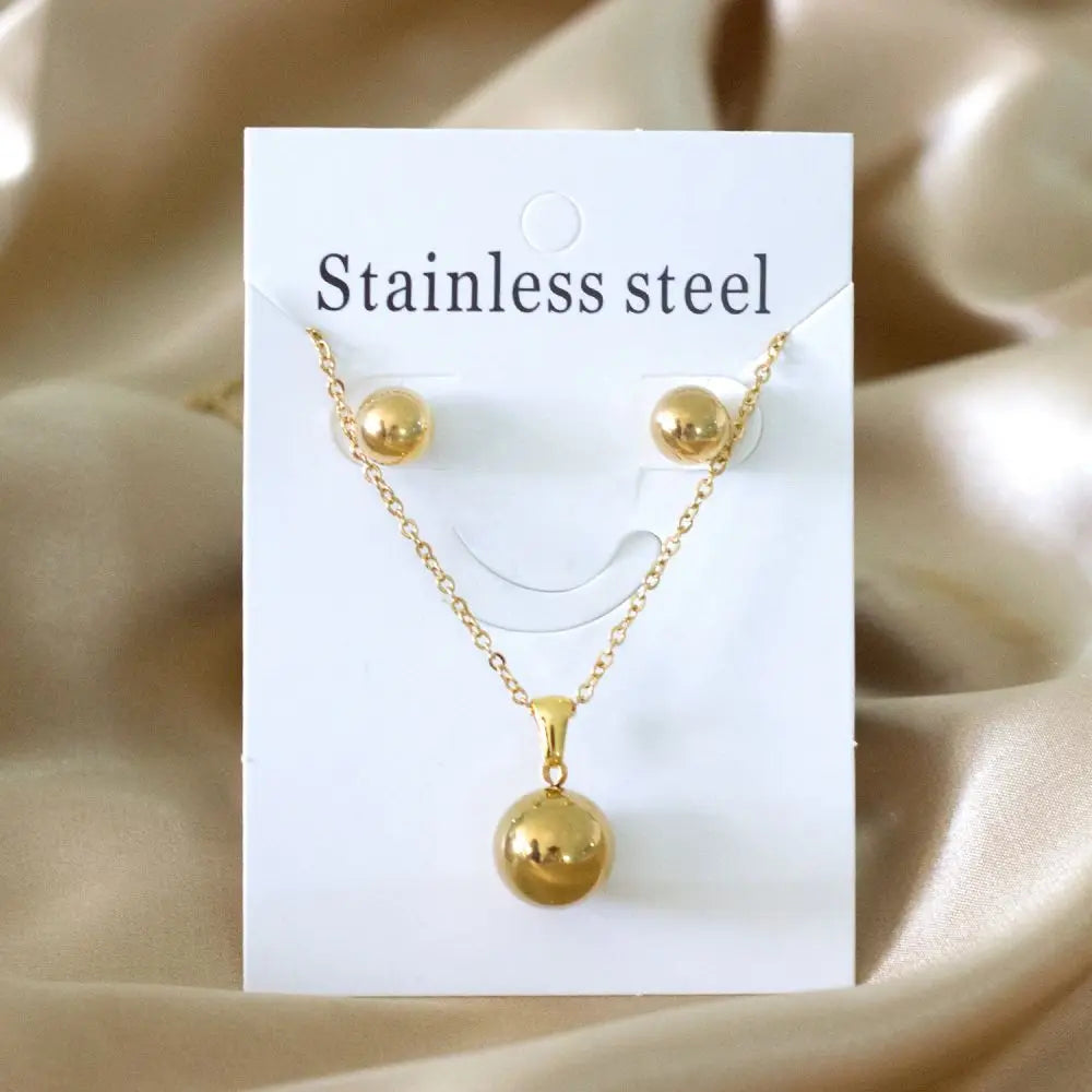 LUXUKISSKIDS Fashion Cubic Love Heart Necklace Earrings Bracelets Stainless Steel Minimalist Jewelry Set Women/Girls Accesories