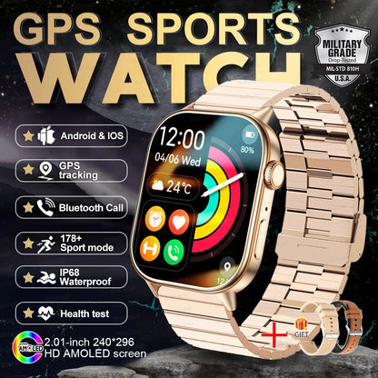 2025 New For Huawei GPS 2.01" HD AMOLED Screen Ultra NFC Series Smart Watch Men Heart Rate BT Call Fitness Smart Bracelet ladies