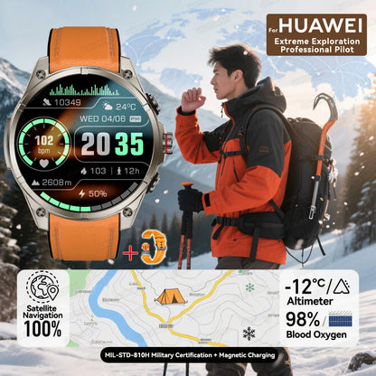 Urban Gear 2025 New Premium GPS Smart Watch Outdoor Altimeter Barometer AMOLED Screen Built-in