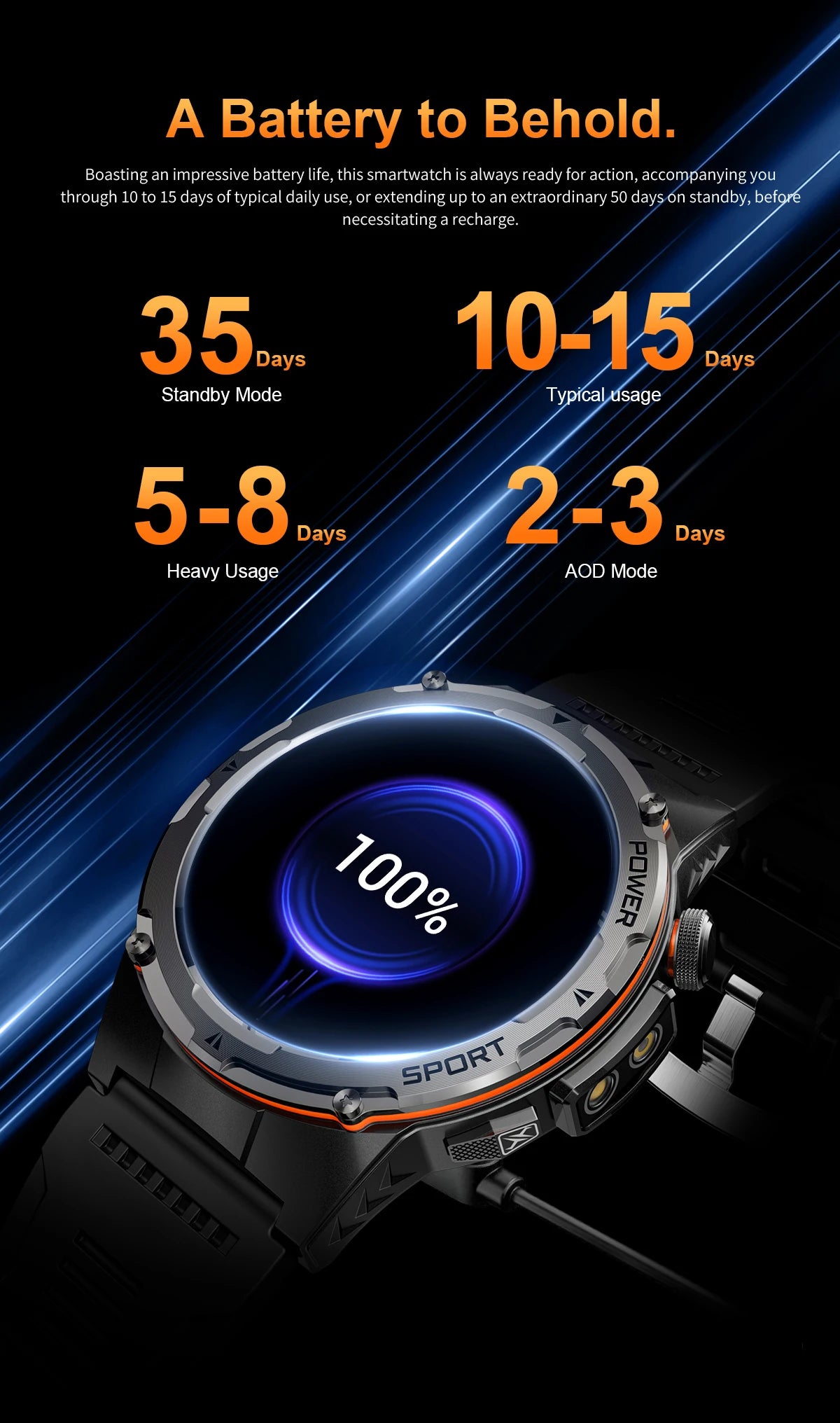2025 New T-Rex 3 GPS Track Smart Watch Men 3ATM Waterproof UV Infrared 1.39-inch NFC Bluetooth Call Heart Rate Sport Smart Watch