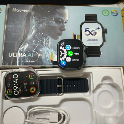 Ultra Ai3 Smartwatch 5G 180° Rotating Camera Google Play GPS WIFI 2.2inch Smartwatch Men