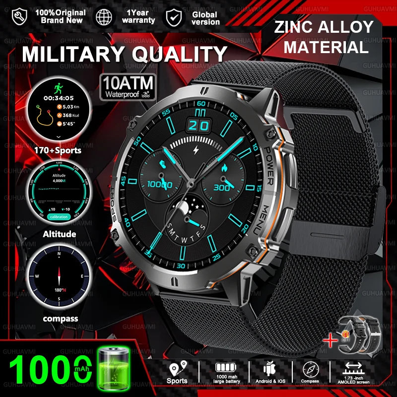 2025 Men’s Tactical Smart Watch