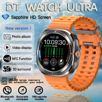 2025 New Watch 7 Ultra Smart Watch Men 32GB Memory Video GPS NFC 47mm AMOLED Fitness