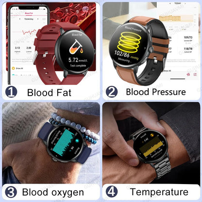 2025 AI Health Smartwatch — Body Fat ECG + PPG BP SpO