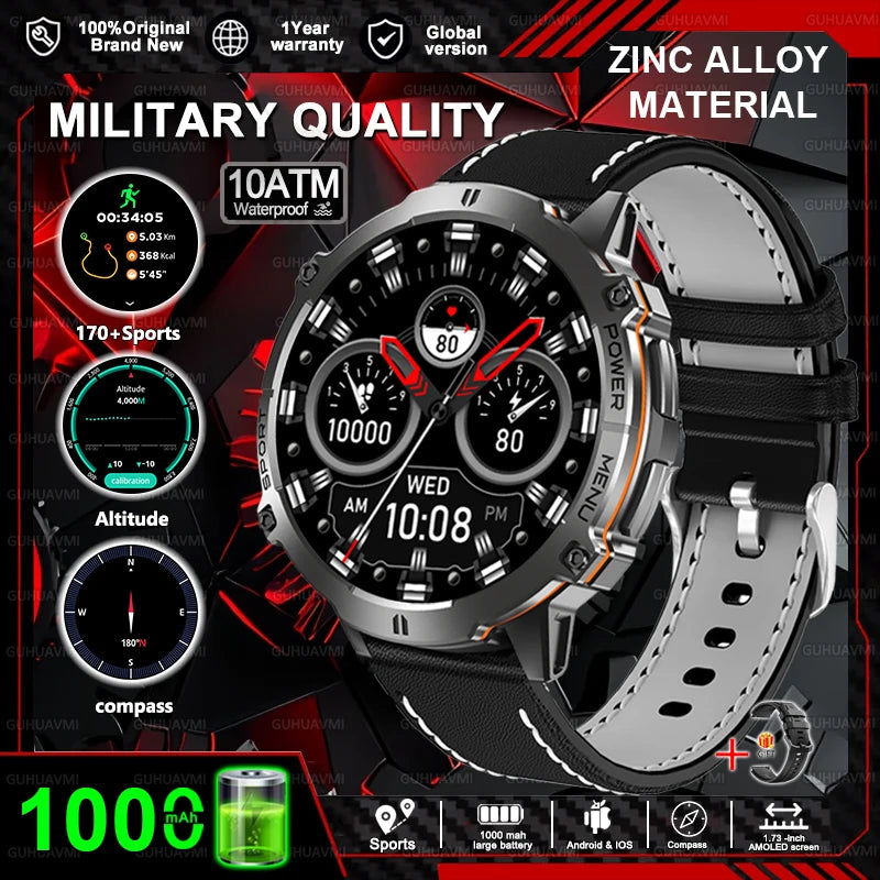2025 Men’s Tactical Smart Watch