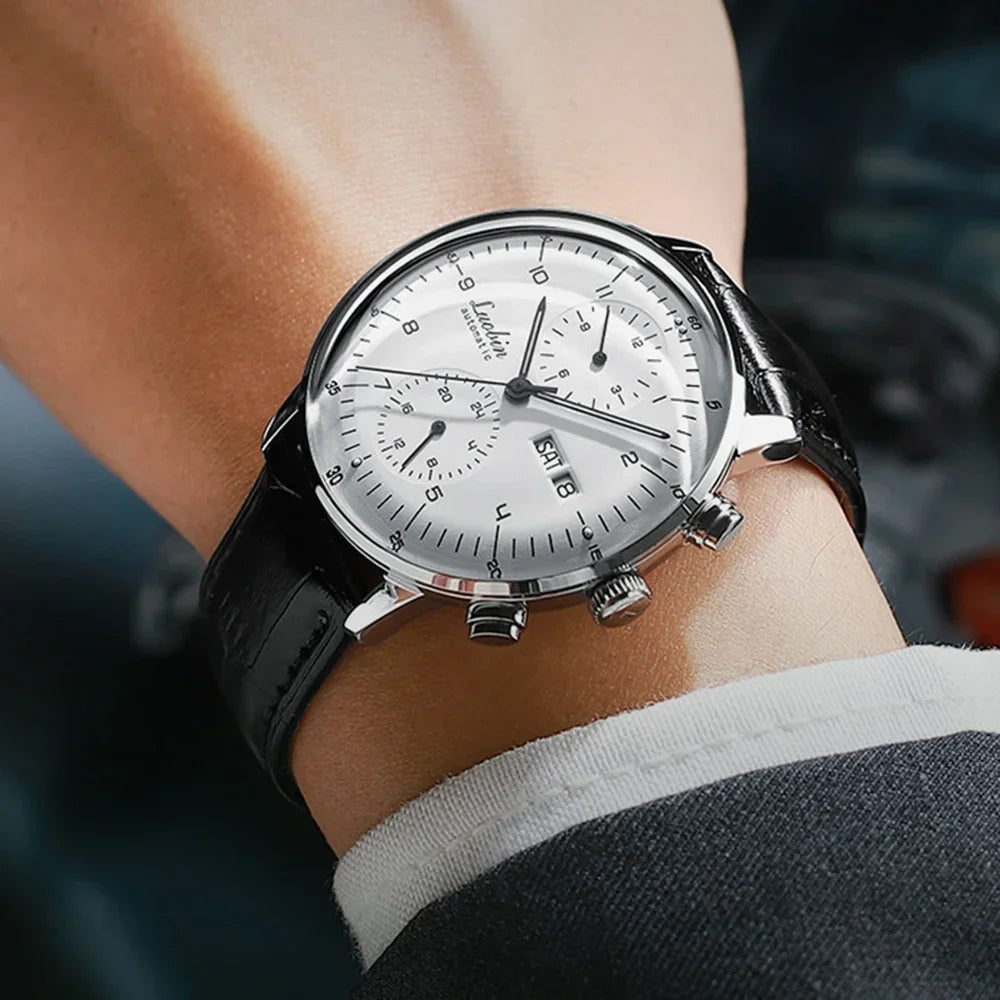Mens Fashion Mechanical Watches Business Automatic Wristwatch Stainless Steel Luminous Designer 2023