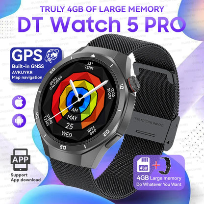 Urban Gear  2025 New Watch DT5pro Smart Watch Men 4GB Memory GPS Google Maps App Store Video