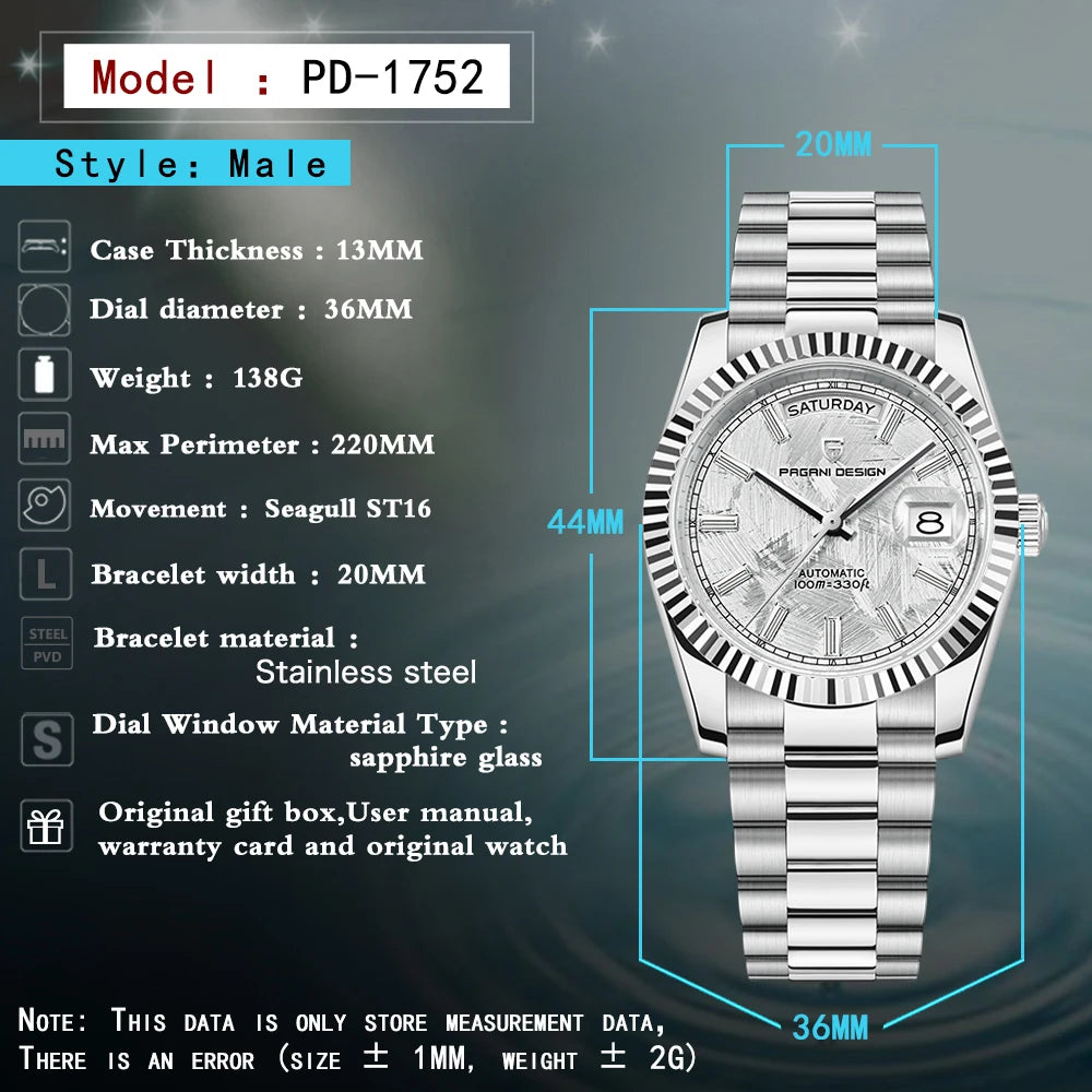 PAGANI DESIGN DD36 Automatic Double Calendar