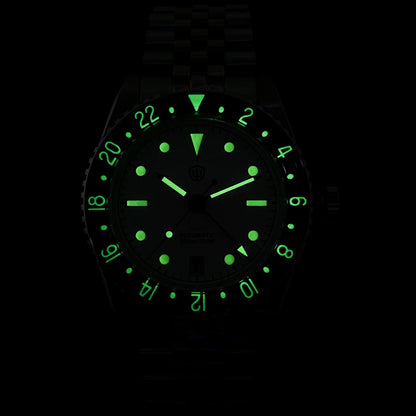 Watchdives WD6542 Watch NH34 Mechanical Movement Bubble Domed Sapphire Crystal BGW9 Luminous 10Bar