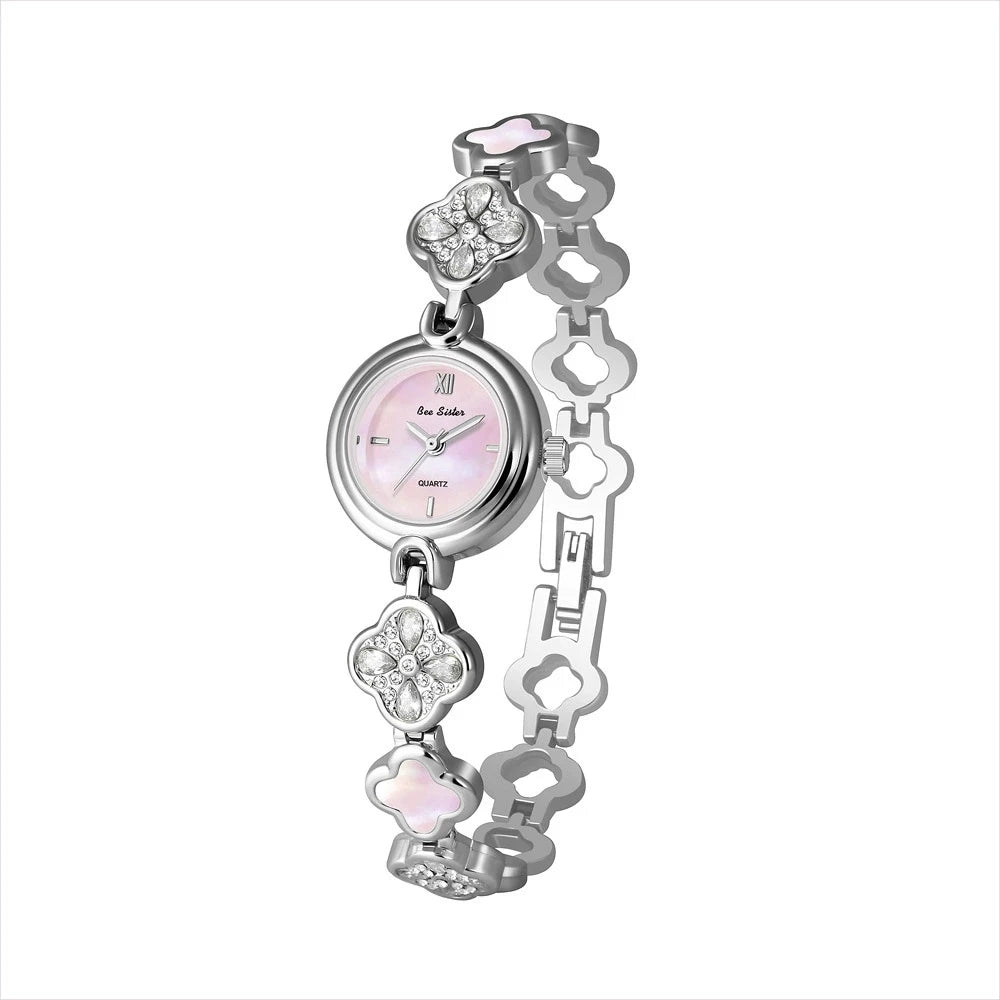 Bee Sister High-end Quartz Ladies Watches Natural Colored Shell Bracelet Women Wristwatches Elegant Temperament Woman Watch New