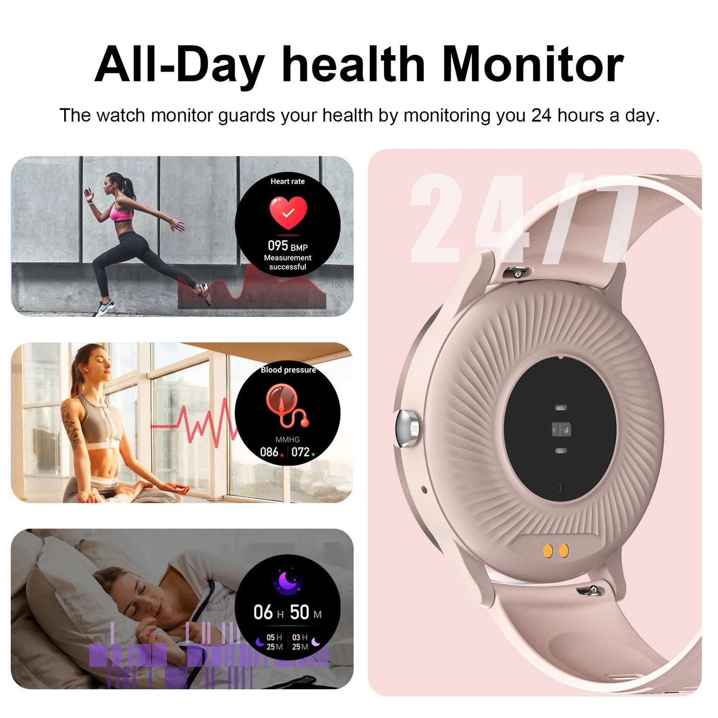 EIGIIS New Smart Watch 1.32"Sports for Men Women Fitness Tracker with Heart Rate/Sleep Monitor/Pedometer Waterproof Smart Watch