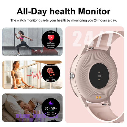 EIGIIS New Smart Watch 1.32"Sports for Men Women Fitness Tracker with Heart Rate/Sleep Monitor/Pedometer Waterproof Smart Watch