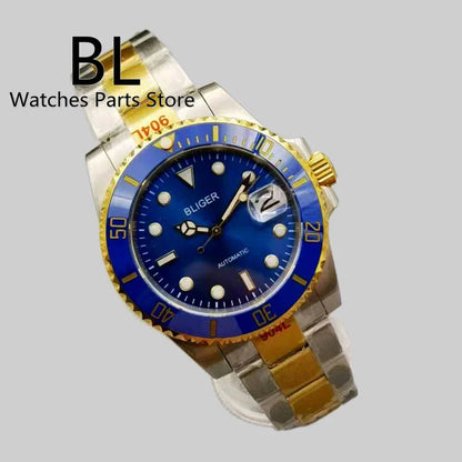 BLIGER 40mm Luxury Diver sapphire crystal