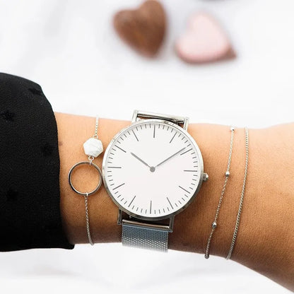 Urban Gear Co. Luxury Rose Gold Watch Women Bracelet Watches Brand Ladies Casual Quartz Watch Steel Women's Wristwatch