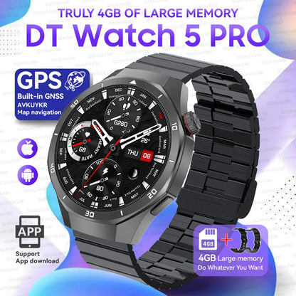 Urban Gear  2025 New Watch DT5pro Smart Watch Men 4GB Memory GPS Google Maps App Store Video