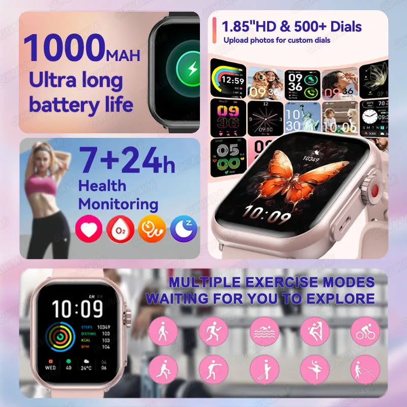 Ultra2 SE Womens Smartwatch 1.85 AMOLED 1000 