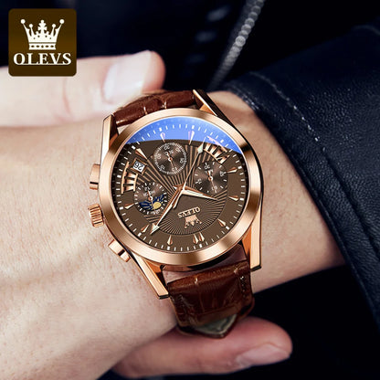 Urban Gear  Men’s Luxury Quartz Watch – Waterproof, Leather Strap