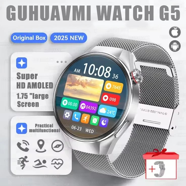 Urban Gear Co. 2025 G5+ Smartwatch – Fitness, GPS & AMOLED Display