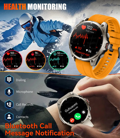 Urban Gear 2025 New Premium GPS Smart Watch Outdoor Altimeter Barometer AMOLED Screen Built-in