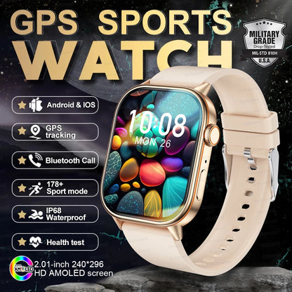 2025 New For Huawei GPS 2.01" HD AMOLED Screen Ultra NFC Series Smart Watch Men Heart Rate BT Call Fitness Smart Bracelet ladies