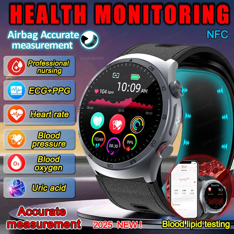 New AI ECG Health Smartwatch for Men