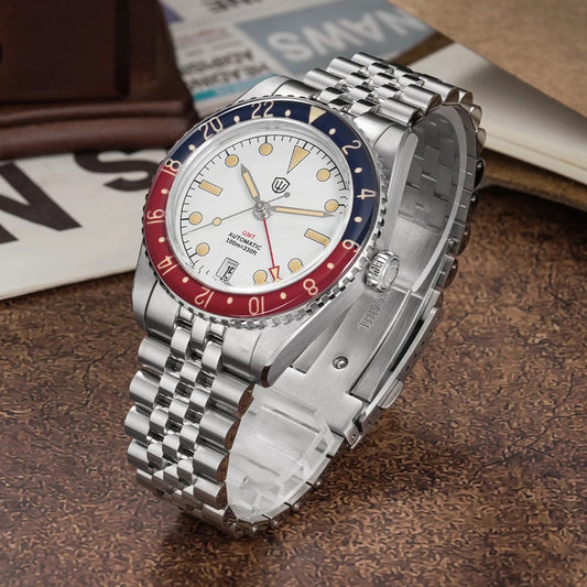 Watchdives WD6542 38mm GMT Watch NH34  