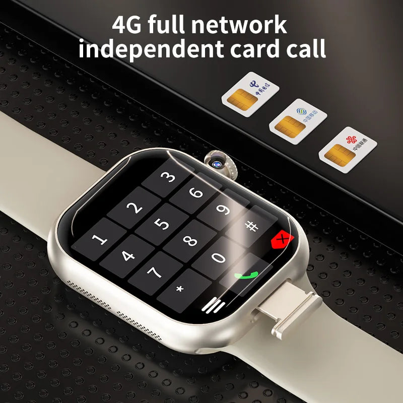 S10 Plus Cellular Version Smart Watch 4G Android 10.0 Watch 2.29'' Amoled Screen 180° Telescopic Camera WIFI Women Smartwatch