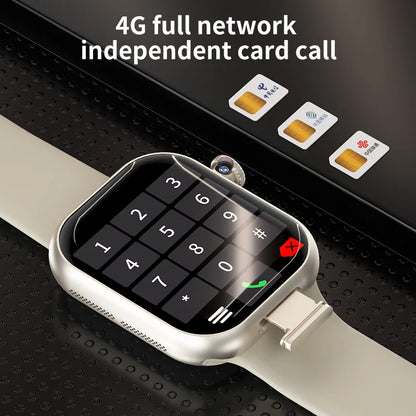 S10 Plus Cellular Version Smart Watch 4G Android 10.0 Watch 2.29'' Amoled Screen 180° Telescopic Camera WIFI Women Smartwatch