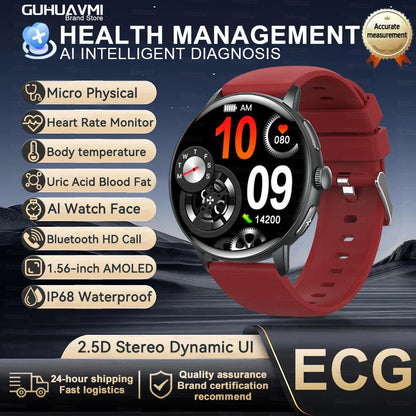 2025 AI Health Smartwatch — Body Fat ECG + PPG BP SpO