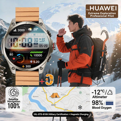 Urban Gear 2025 New Premium GPS Smart Watch Outdoor Altimeter Barometer AMOLED Screen Built-in