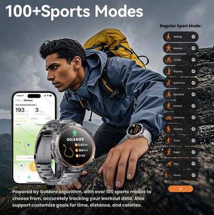 Outdoor Military Smartwatch — 1.73 AMOLED 10 ATM 1000 mAh
