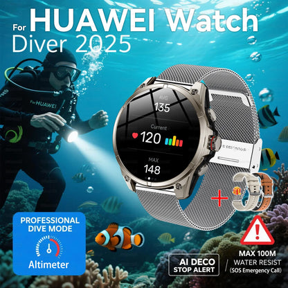 Urban Gear 2025 New Premium GPS Smart Watch Outdoor Altimeter Barometer AMOLED Screen Built-in