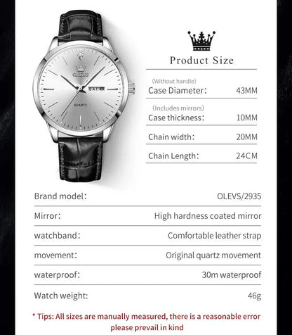 Urban Gear Co. OLEVS Luxury Men’s Watch