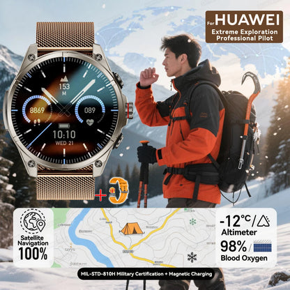 Urban Gear 2025 New Premium GPS Smart Watch Outdoor Altimeter Barometer AMOLED Screen Built-in