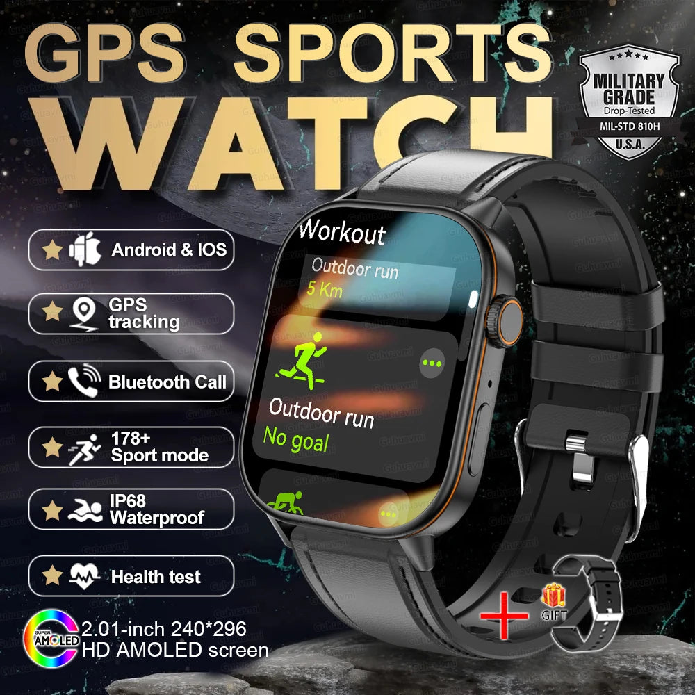 2025 New For Huawei GPS 2.01" HD AMOLED Screen Ultra NFC Series Smart Watch Men Heart Rate BT Call Fitness Smart Bracelet ladies