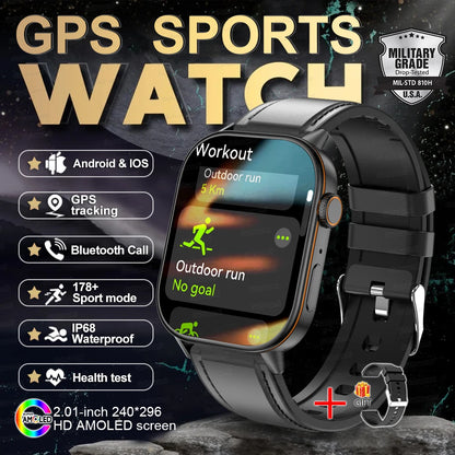 2025 New For Huawei GPS 2.01" HD AMOLED Screen Ultra NFC Series Smart Watch Men Heart Rate BT Call Fitness Smart Bracelet ladies